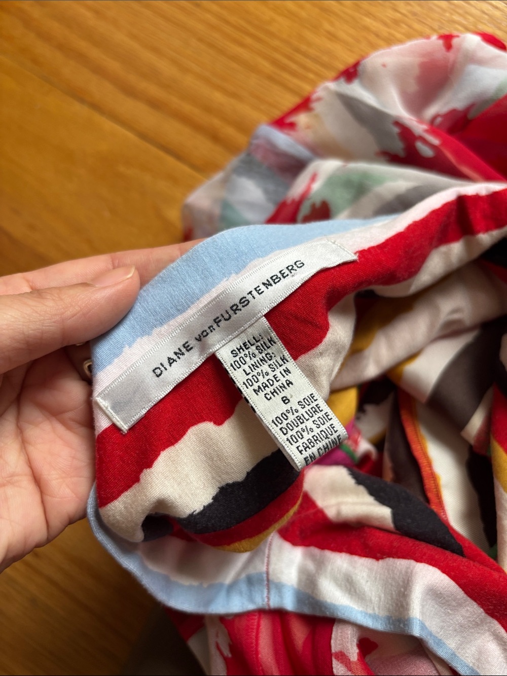 Diane Von Furstenberg Multicolor Stripe & Brushstroke Midi Skirt - Picture 2 of 4